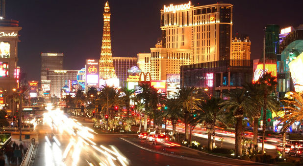 The Las Vegas strip.
