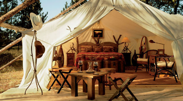 At Paws Up, each of the 30+ glamping tents is equipped with a flashlight.