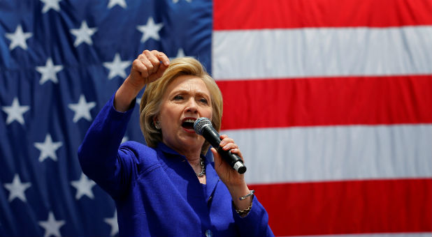 Democratic presidential candidate Hillary Clinton campaigns in California.