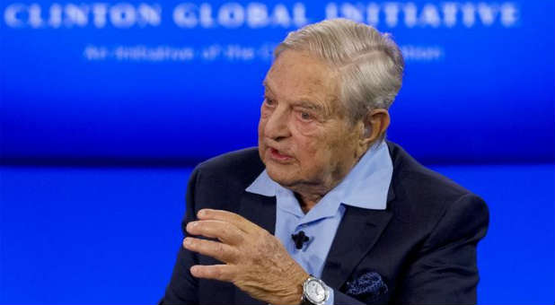 Billionaire hedge fund manager George Soros speaks during a discussion at the Clinton Global Initiative's annual meeting in New York.
