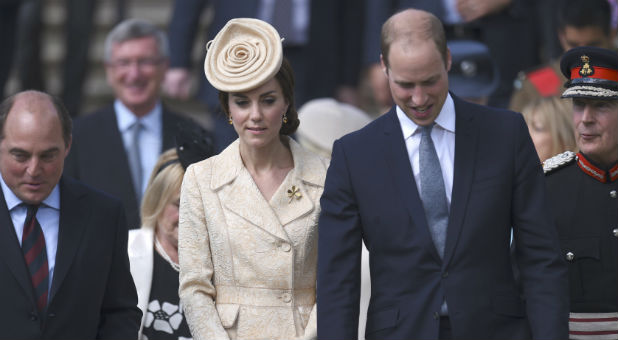 Britain's Catherine, the Duchess of Cambridge and Prince William