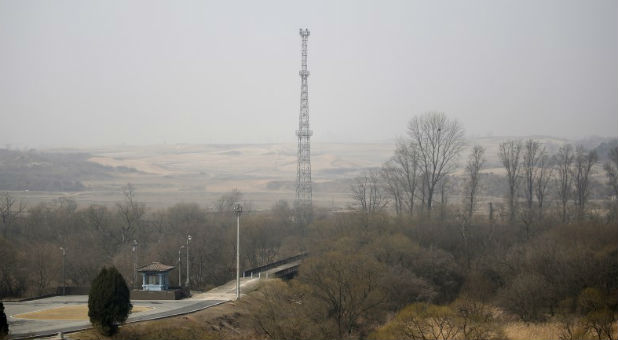 North Korean observation tower.