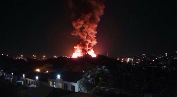 Jesus Dome in Durban, South Africa engulfed in flames