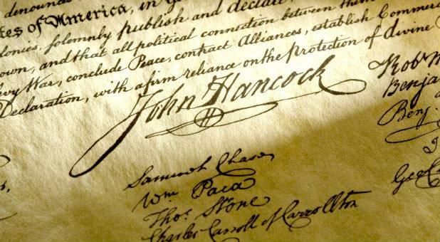 When reading the Declaration of Independence, it is easy to focus only on the sweeping language of the second paragraph and skip over the names and mutual pledge of the signers at its conclusion.