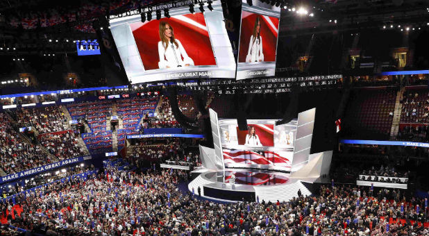 Melania Trump, wife of Republican U.S. presidential candidate Donald Trump, speaks at the Republican National Convention in Cleveland, Ohio