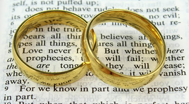 Wedding Rings on a Bible
