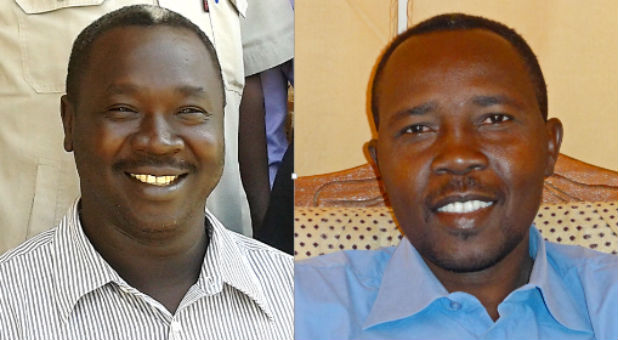 Pastors Kuwa Shamal (left) and Hassan Taour are among four Christians on trial for claims Christians are persecuted in Sudan.