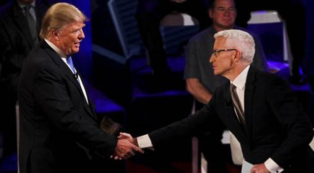 Donald Trump and Anderson Cooper