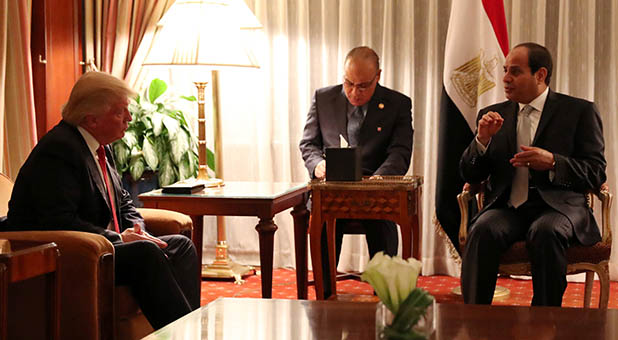 Donald Trump and Egyptian President Abdel Fattah el-Sisi