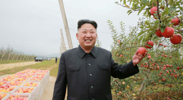 North Korean leader Kim Jong Un gives field guidance to the Kosan Combined Fruit Farm in this undated photo released by North Korea's Korean Central News Agency (KCNA) in Pyongyang.