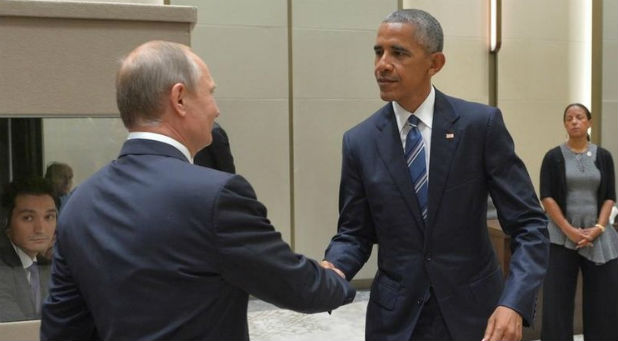 Russian President Putin meets with U.S. President Obama on sidelines of G20 Summit