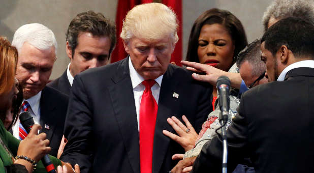 Donald Trump has said he is grateful for the prayers for him by those in the Christian community.