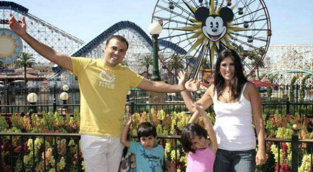 Saeed, far left, and Naghmeh Abedini, far right, have filed for divorce.