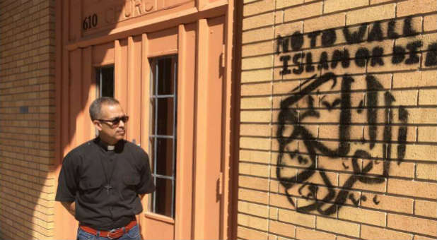 San Antonio churches were vandalized with pro-Islam graffiti.