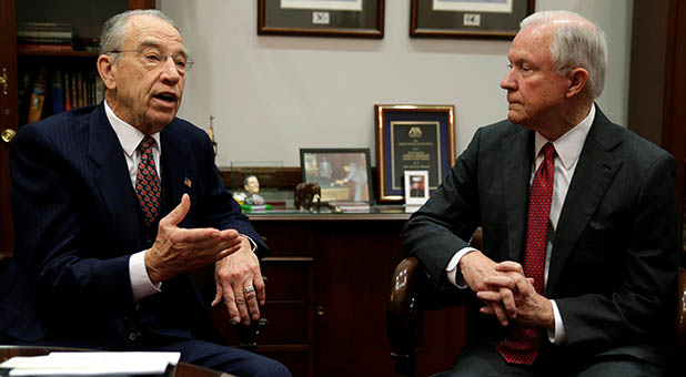 Senate Judiciary Chairman Chuck Grassley and Sen. Jeff Sessions