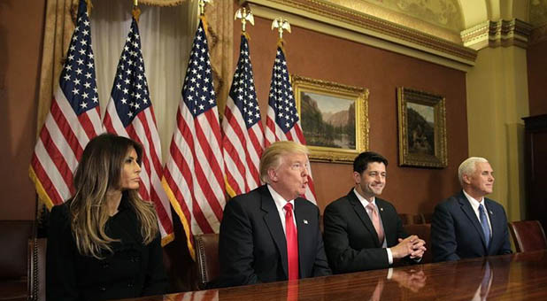 President-Elect Trump, Melania Trump, Paul Ryan, Mike Pence
