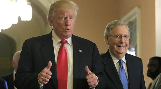President-elect Trump and Senate Majority Leader McConnell