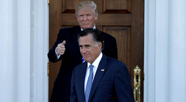 President-elect Donald Trump and former Gov. Mitt Romney