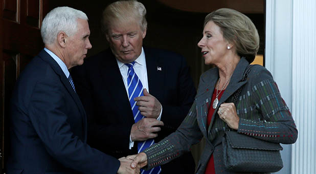 President-Elect Donald Trump, Vice President-Elect Mike Pence, and Secretary of Education-Designate Betsy DeVos