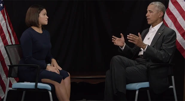 President Obama and Gina Rodriguez