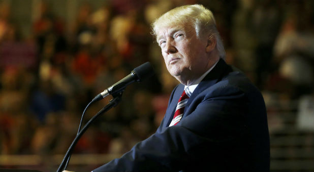 Republican U.S. presidential nominee Donald Trump addresses campaign event in Jacksonville