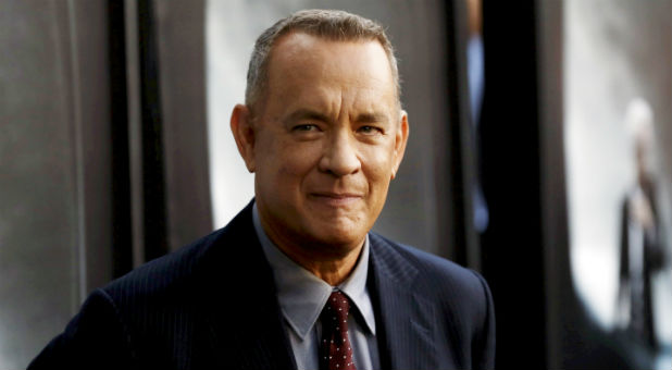 Cast member Tom Hanks poses at the premiere of