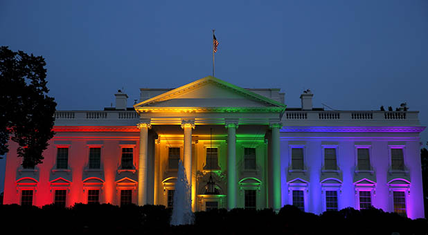 White House in LGBT Rainbow Colors