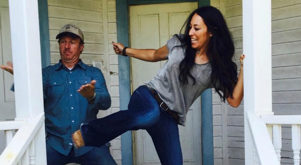 Chip and Joanna Gaines prepare for Demo Day.