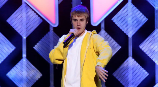 Justin Bieber performs at Z100's Jingle Ball in Manhattan