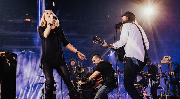 Carrie Underwood and David Crowder at the 2017 Passion Conference.