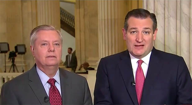 U.S. Sens. Lindsey Graham (R-S.C.) and Ted Cruz (R-Texas)