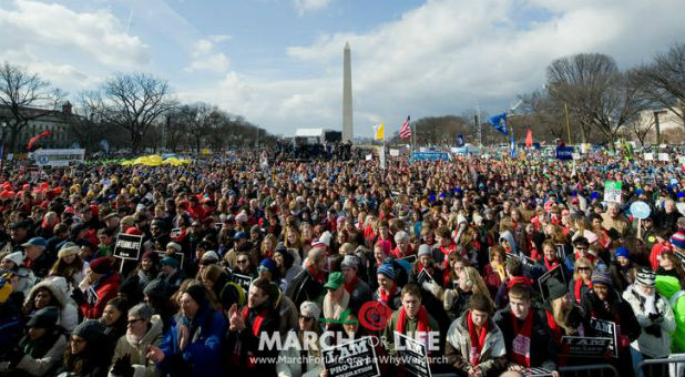 The crowd at the 2017 March for Life.