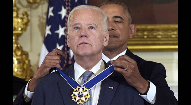 President Barack Obama Presenting Vice President Biden With the Presidential Medal of Freedom
