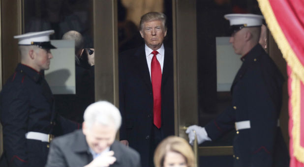 President-elect Donald Trump arrives at inauguration