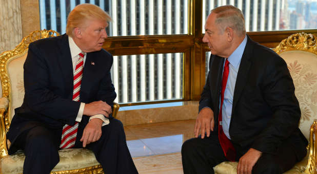 U.S. President-Elect Donald Trump (l) and Israeli Prime Minister Benjamin Netanyahu