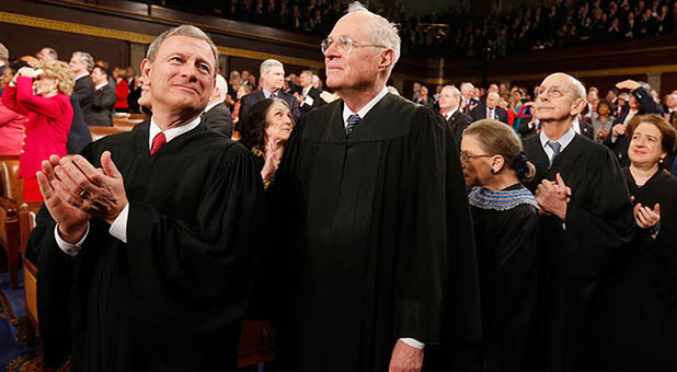 Associate Justice Anthony Kennedy and Chief Justice John Roberts