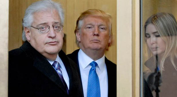 U.S. Ambassador to Israel-Designate David Friedman, President Donald Trump and Ivanka Trump