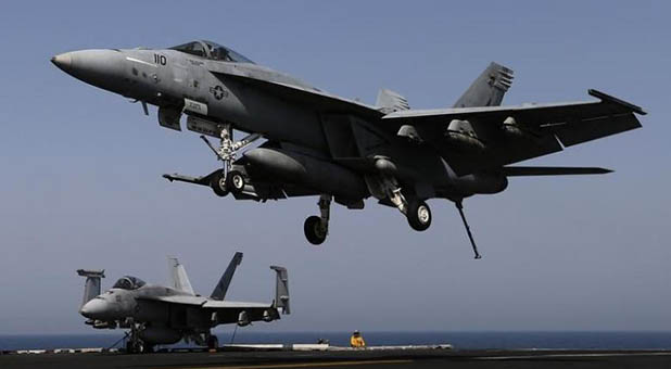 U.S. Navy F-18A Hornet attack fighter