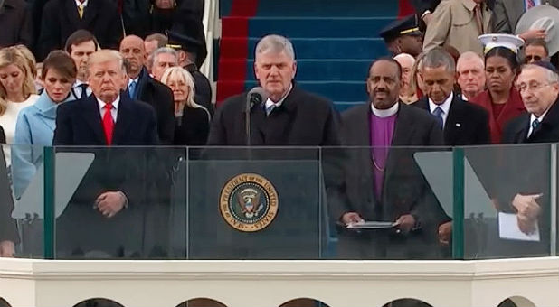 Franklin Graham read from the book of 1 Timothy during the 45th Presidential Inauguration on Jan. 20.