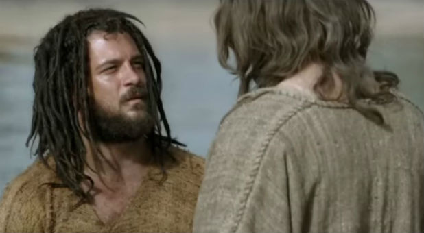 John the Baptist with Jesus.