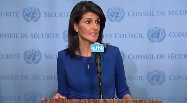U.S. Ambassador to the United Nations Nikki Haley