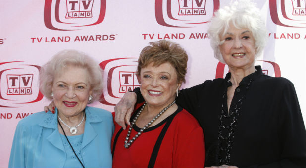 Actresses (L-R) Betty White, Rue McClanahan and Bea Arthur, who starred in TV series