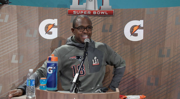New England Patriots wide receiver Matthew Slater during Super Bowl LI Opening Night at Minute Maid Park.