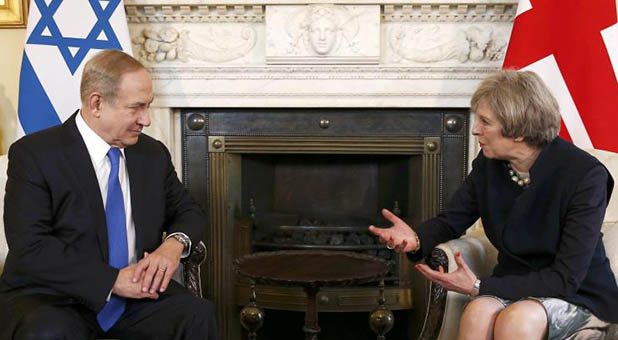 Israeli Prime Minister Benjamin Netanyahu and British Prime Minister Theresa May