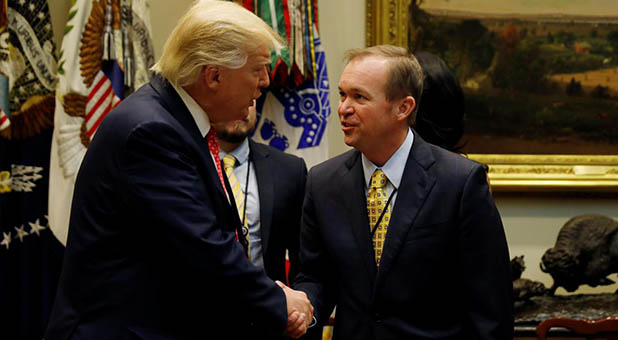 President Donald Trump and Director of the Office of Budget & Management Mick Mulvaney