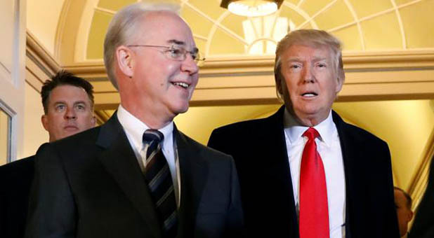 President Donald Trump and Secretary of Health & Human Services Dr. Tom Price