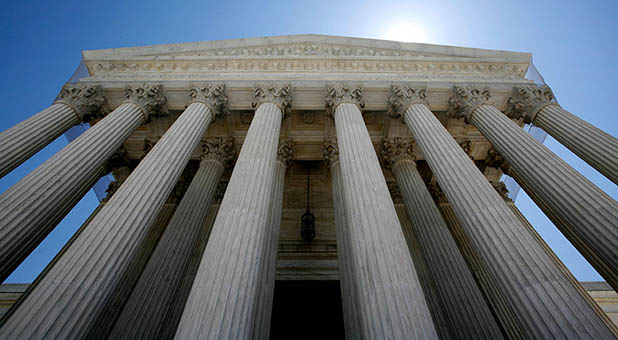 Supreme Court Building's Pillars of Justice