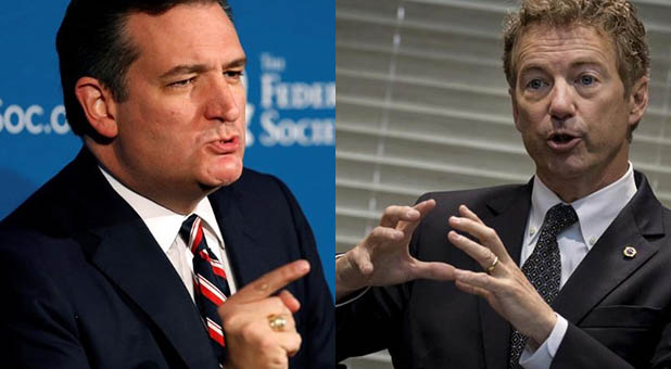 U.S. Sens. Ted Cruz (R-Texas) and Rand Paul (R-Ky.)