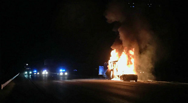 We Are Messengers' bus exploded into flames after a crash.