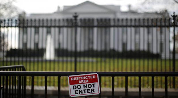 White House security perimeter